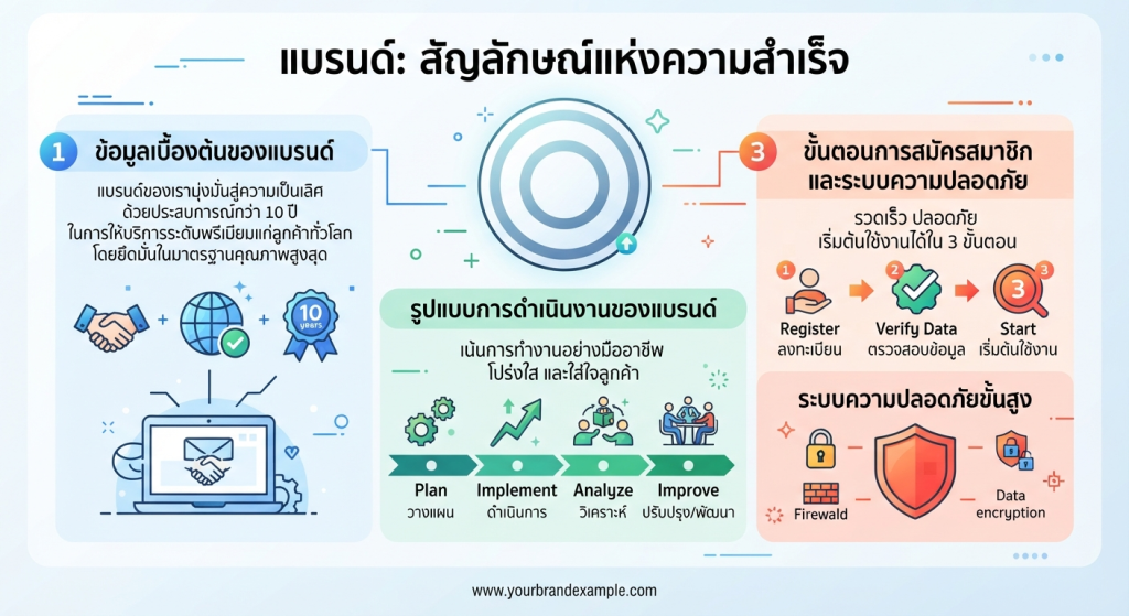 ขั้นตอนการสมัครสมาชิกและระบบความปลอดภัย